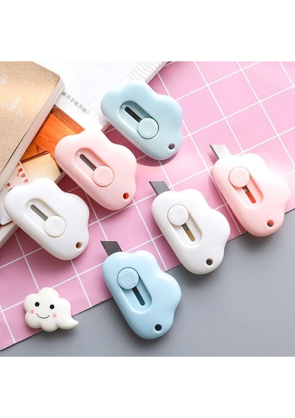 Mavi Stil Ute Bulut Mini Taşınabilir Bıçak Kutusu Kesici Mektup Açacağı Kawaii Kırtasiye Samll Kağıt Kesici Cep Scrapbooking Araçları (Yurt Dışından) fiyatları