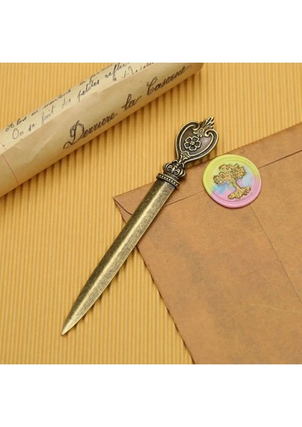 Ben Stil Avrupa Tarzı Retro Desen Metal Mektup Açacağı Cila ile Mühürlenmiş Zarflar Için Mum Mektup Açılış Posta Açacağı Karton Kesme (Yurt Dışından) fırsatları