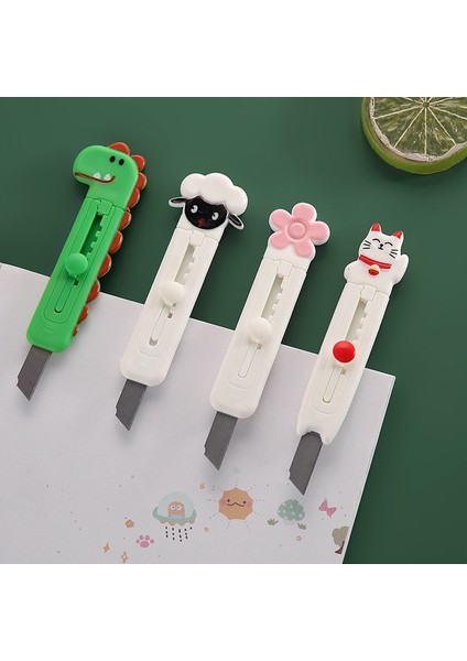 Koyun Stili Kawaii Art Craft Maket Bıçağı Sevimli Mini Kırtasiye Bıçağı Kutusu Kesici Mektup Kağıt Bıçağı Ofis Okul Malzemeleri Kesme Kağıdı (Yurt Dışından)