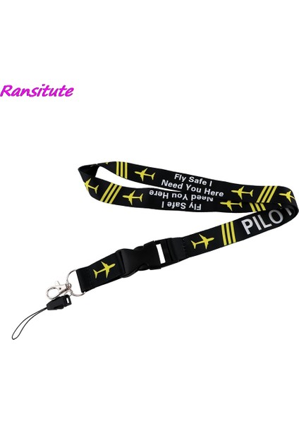 No.2 Tarzı Ransitute R1864 Fly Safe Burada Sana Ihtiyacım Var Kart Sahibinin Kimlik Sahibi Otobüs Kartı Tutacağı Personel Kartı Dıy Pilot Için Halat Kement Ipi Asmak (Yurt Dışından)