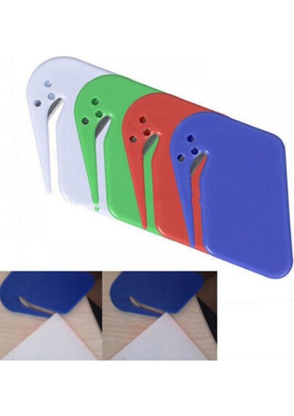 Rastgele Stil 1 Adet Plastik Mini Mektup Bıçağı Posta Zarf Açıcı Güvenlik Kağıdı Korumalı Kesici (Yurt Dışından) fiyatları