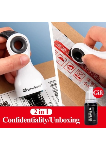 7605 Beyaz Stil Tenwin Kutu Zarf Açıcı Bıçağı Ekspres Paket Adı Daub Mühür Bozuk Kod Kapak Sızıntı Önleyici Bilgi Düzeltme Kalem 2'si 1 Arada (Yurt Dışından) indirimleri