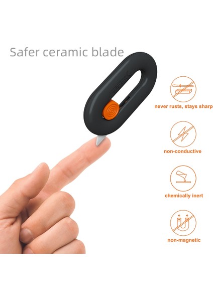 Pembe Tarzı Safex Mini Kutu Kesici, Seramik Bıçaklı Emniyetli Kesici, Karton, Karton ve Kutular Için Seramik Kutu Açıcı Anahtarlık, Dahili Magne (Yurt Dışından) fırsatları