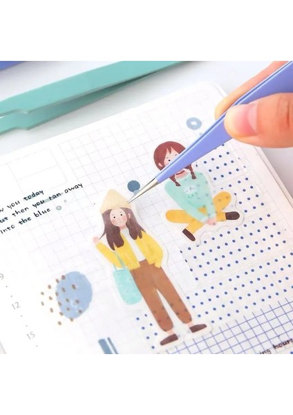 Bir Stil Milkjoy Şeker Renk 1 Adet Cımbız Günlük Sticker Pratik Taşınabilir Günlük Cımbız Okul Kırtasiye (Yurt Dışından) indirimleri