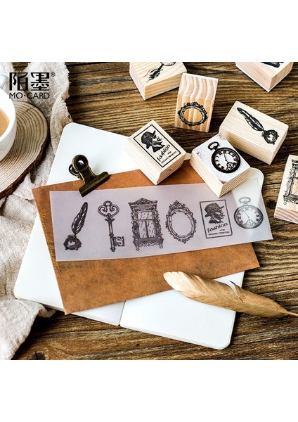 Bifeng Shop No.14 Tarzı Vintage Gotik Taç Tüyü Ahşap Damga Dıy Zanaat Ahşap Lastik Damgalar Scrapbooking Kırtasiye Için Scrapbooking Standart Damga (Yurt Dışından)