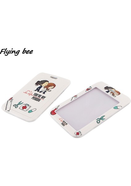 No.3 Tarzı Flyingbee Grey'in Anatomisi Moda Boyunluklar Otobüs Kimliği Adı Hemşire Doktor Bilim Adamı Profesör Için Çalışma Kartı Tutacağı (Yurt Dışından)