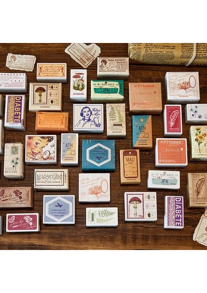 Ben Stil Retro Times Ahşap Lastik Pullar Diy Craft Kart Yapımı ve Scrapbooking Için Vintage Dekoratif Ahşap Monte Lastik Damga Seti (Yurt Dışından) fırsatları