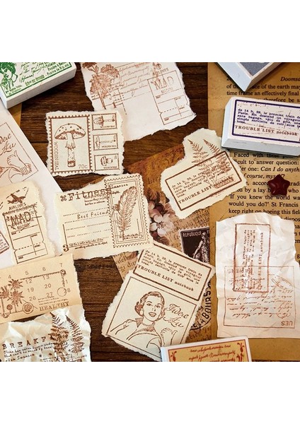 Ben Stil Retro Times Ahşap Lastik Pullar Diy Craft Kart Yapımı ve Scrapbooking Için Vintage Dekoratif Ahşap Monte Lastik Damga Seti (Yurt Dışından) indirimleri