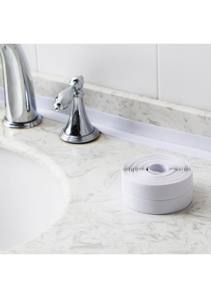 320X3.8CM Kahverengi Stil 3.2m * 2.2cm.8cm Pvc Kendinden Yapışkanlı Bant ile Sızdırmazlık Şeridi Bant Su Geçirmez Duvar Sticker Banyo Mutfak Duş Lavabo Banyo (Yurt Dışından) fırsatları