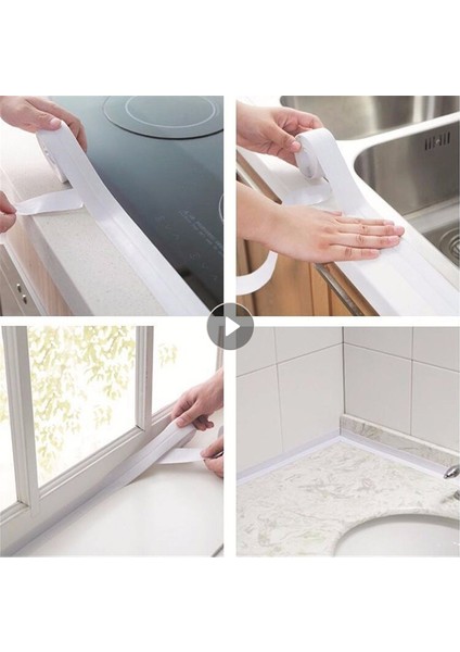 320X3.8CM Kahverengi Stil 3.2m * 2.2cm.8cm Pvc Kendinden Yapışkanlı Bant ile Sızdırmazlık Şeridi Bant Su Geçirmez Duvar Sticker Banyo Mutfak Duş Lavabo Banyo (Yurt Dışından) indirimleri