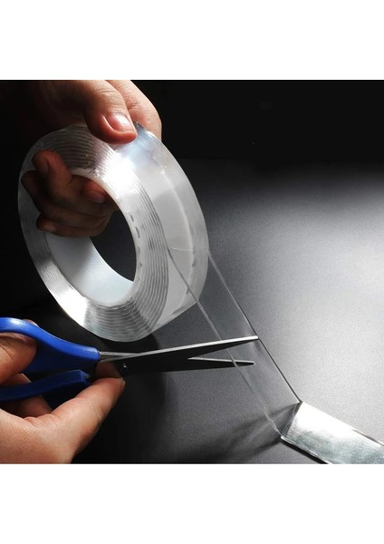 10X20CM Tuzak Stili 1@#nano Bant Çift Taraflı Bant Şeffaf Iz Bırakmaz Yeniden Kullanılabilir Su Geçirmez Yapışkan Bant Temizlenebilir Çok Işlevli Bant (Yurt Dışından)