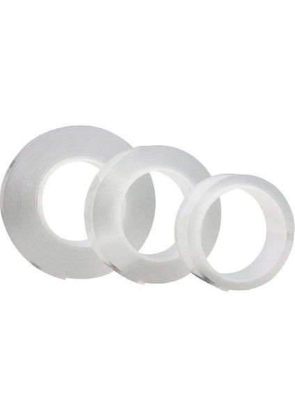 2mm GENIŞLIK3CM UZUN5M Stili Şeffaf Velcro Nano Bant Yıkanabilir ve Yeniden Kullanılabilir Çift Taraflı Yapıştırıcı Yapıştırıcı Mobilya Için Evrensel Kanca Bant (Yurt Dışından)