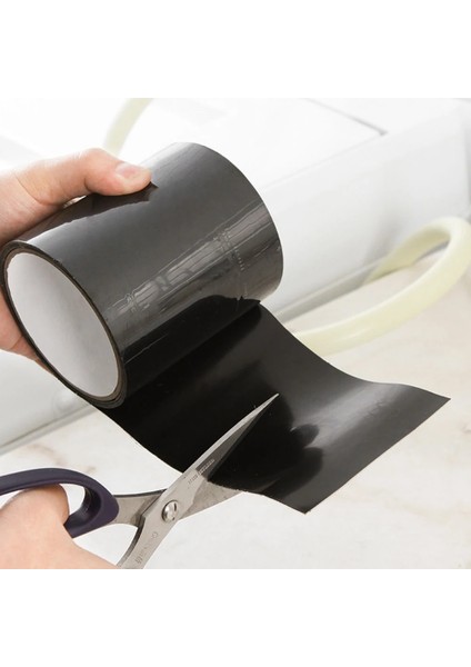 Siyah Stil Su Geçirmez Silikon Performans Onarım Bandı Kendinden Yapışkanlı Güçlü Siyah Kauçuk Silikon Yapıştırma Bandı Kendinden Eriyen Tel Bant (Yurt Dışından)