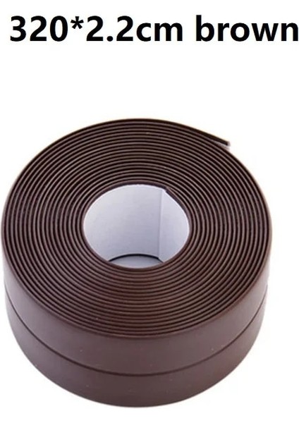 320X2.2CM Kahverengi Stil 3.2m * 2.2cm.8cm Pvc Kendinden Yapışkanlı Bant ile Sızdırmazlık Şeridi Bant Su Geçirmez Duvar Sticker Banyo Mutfak Duş Lavabo Banyo (Yurt Dışından) fiyatları