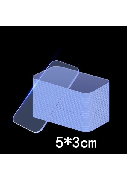 5X3CM 10 Adet Tarzı Nano Çift Taraflı Yapışkan Bant Şeffaf Kendinden Yapışkanlı Su Geçirmez Bant Mutfak Yapıştırıcı Banyo Duvar Kancası Düzeltme Bandı (Yurt Dışından)