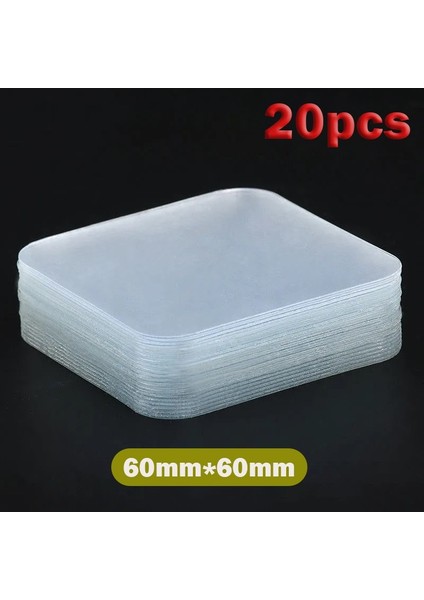 20 Adet Tarzı Çift Taraflı Bant Süper Yapışkan Pvc Nano Şeffaf Iz Yok Akrilik Yeniden Kullanılabilir Su Geçirmez Yapıştırıcı Bekleyen Sabit Ev Gereçleri (Yurt Dışından)