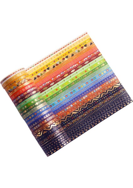 Beyaz Stil 26 Rolls Tribal Totem Washi Bant Seti Hint Altın Folyo Sıska Dekoratif Maskeleme Bandı, Dıy Craft Için Geniş Karalama Defteri Bandı (Yurt Dışından) modelleri