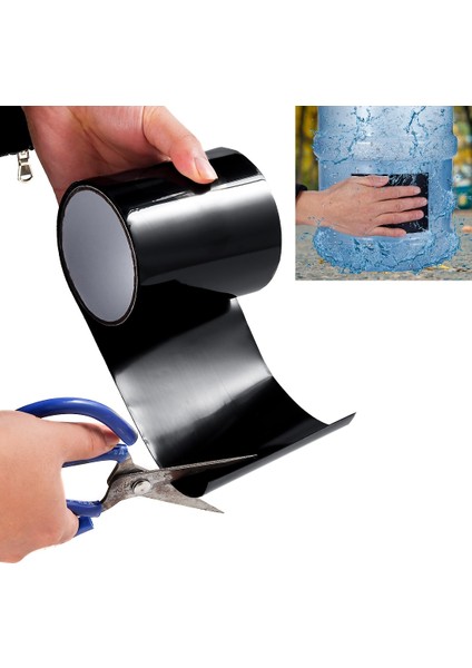 10CM x 10CM Stili Süper Düzeltme Güçlü Su Geçirmez Durdur Sızıntı Contası Onarım Yalıtım Bandı Performans Kendinden Bant Koli Bandı Su Geçirmez Boru Bandı (Yurt Dışından)