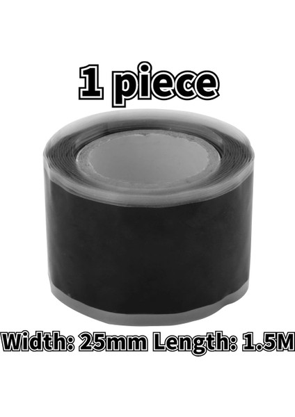 1 Adet Stil Gösterildiği Gibi 1.5m Su Geçirmez Silikon Performans Onarım Bandı Kendinden Yapışkanlı Güçlü Siyah Kauçuk Silikon Yapıştırma Bandı Kendinden Eriyen Tel Bant (Yurt Dışından) fiyatları