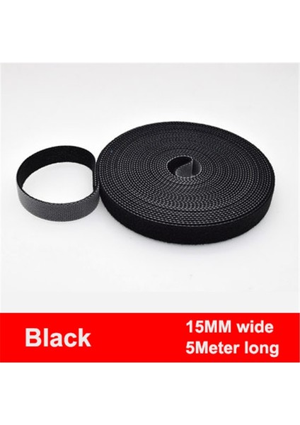 SIYAH20MM Stili 5 Metreroll mm Renkli Velcros Kendinden Yapışkanlı Raptiye Bandı Yeniden Kullanılabilir Güçlü Kanca Döngüler Kablo Bağı Sihirli Bant Dıy Aksesuarları (Yurt Dışından)