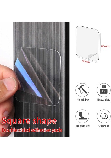 Kare 60X60MM 10 Adet Stil Güçlü Işaretsiz Etiket Fotoğraf Duvar Yardımcı Çift Taraflı Bekleyen Sabit Iki Taraflı Banyo Su Geçirmez Viskon Bant (Yurt Dışından) fiyatları