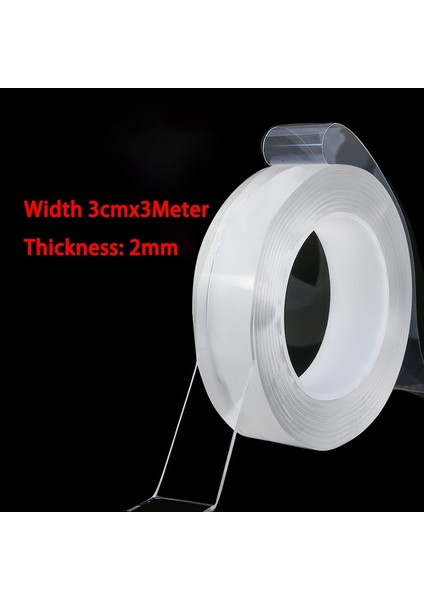 2mm Kalın 3CMX3METRE Stili Daha Kalın Nano Kendinden Yapışkanlı Bant M Posterler Duvar Goblen Dekor Için Çift Taraflı Traceless Silikon Yapışkan Şeffaf Bantlar (Yurt Dışından) fiyatları