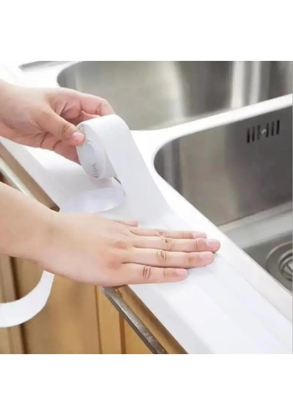Beyaz 1mx3.8cm Stili Uzay Mobilya Boşluğu Su Geçirmez Kalıp Güçlü Kendinden Yapışkanlı Renkli Bant Boşluğu Kendinden Yapışkanlı Su Mühür Aracı (Yurt Dışından) fırsatları