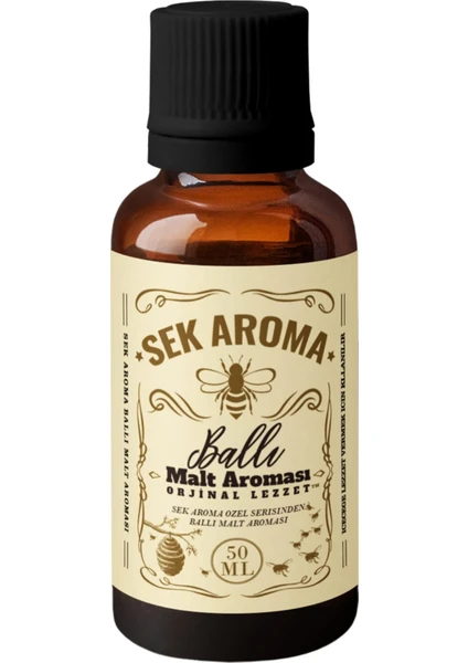 Sek Aroma Ballı Malt Hazır Karışım Viski Kiti - Ballı Malt Hazır Karışım Viski Aroması 50 ML (5 Litreye Uyumlu)+Test Kiti Hediyeli