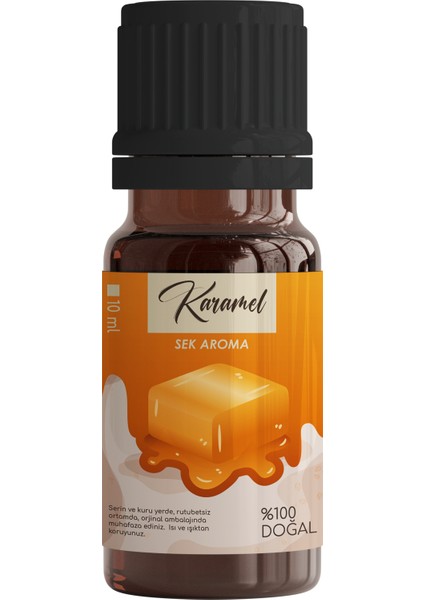 Sek Aroma Karamel Viski Aroması Tatlandırıcısı-Aroması 10 ML (5 Litreye Uyumlu)+Test Kiti Hediyeli