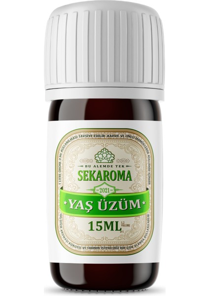 Sek Aroma Tekirdağ Yaş Üzüm Aroması 15 Ml(5 Litreye Uyumlu)+Test Kiti Hediyeli