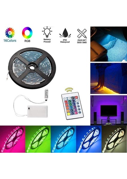 Şerit LED Adaptör + Kumandalı Rgb Şerit LED 5+5 10M