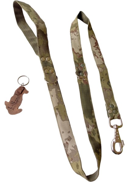 Köpek gezdirme kayışı kamuflaj kumaş destekli kolon kalın kancalı genişlik:2,5cm gezdirme kayışı:120cm dog leash B3-3