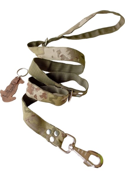 Köpek gezdirme kayışı kamuflaj kumaş destekli kolon kalın kancalı genişlik:2,5cm gezdirme kayışı:120cm dog leash B3-3 fiyatları