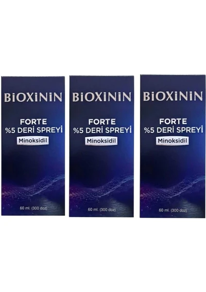 Bioxini n Forte 5 Deri Spreyi 60 Ml 3 Adet Yeni Ambalaj