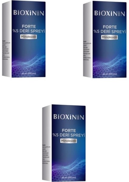 Bioxini n Forte 5 Deri Spreyi 60 Ml 3 Adet Yeni Ambalaj