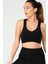 Siyah Slim Fit Düz Micro Açık Yaka Yüksek Bel Toparlayıcı Kadın Tayt Takım - SB0851 5