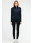 Lacivert Slim Fit Baskılı Dalgıç Kumaş Dik Yaka Fermuarlı Kadın Tayt Takım - SA-2296-1 1