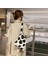 Haki D Stili 30X30X2CM Ins Women Flower Print Shoulder Bags New Winter Soft Plush Bucket Bags Female Open Pocket Crossbody Furry Fluffy Tote Bags (Yurt Dışından) 5
