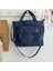 Dış Fermuar Lacivert Tarzı Hylhexyr Kadife Omuz Çantası Kadın Vintage Alışveriş Çantaları Fermuar Kız Öğrenci Bookbag Çanta Dış Cep ile Rahat Tote (Yurt Dışından) 1
