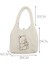 TS-YF836 Stili Hylhexyr Kadın Kanvas Tote Çanta Kuzu Gibi Kumaş Omuz Çantası Ayı Oyalamak Crossbody Çanta Rahat Alışveriş Çantası Kız Için Sevimli (Yurt Dışından) 4