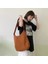 Kahverengi Logo Stili Yok Kadın Çizgili Kadife Çanta Basit Kanvas Fermuar Crossbody ve Omuz Çantası Eko Kumaş Çanta Katı Kitaplar Çanta Kolej Kızları Için (Yurt Dışından) 1
