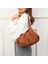 Siyah Stil Yıkanmış Pu Deri Kadın Omuz Çantası Moda Tasarımı Düğme Perçin Örgü Crossbody Çanta Eski Büyük Çanta Kadın Seyahat Kılıfları (Yurt Dışından) 5