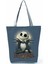 HL2854 Skull Bag Style Noel Tote Çanta Öncesi Kabus Havalı Cadılar Bayramı Kafatası Jack Baskı Eko Çanta Moda Seyahat Çantası Kadın Eğlence Alışveriş Çantası (Yurt Dışından) 1