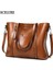 Koyu Mavi Stil Acelure Women Bag Oil Wax Women's Leather Handbags Luxury Lady Hand Bags With Purse Pocket Women Messenger Bag Big Tote Sac Bols (Yurt Dışından) 2