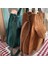 Kahverengi Kadife Stili Kadife Omuz Çantası Kadın Vintage Alışveriş Çantaları Fermuar Kız Öğrenci Bookbag Çanta Dış Cep ile Rahat Tote (Yurt Dışından) 4