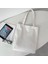 HEI01 Stili Fashion Harajuku Solid Color Canvas Shopper Bag Korean Women's College Ulzzang ​bag Black Large Capacity White Dıy ​shoulder Bag (Yurt Dışından) 4