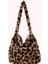 Leopard D Style 30X30X2CM Ins Women Flower Print Shoulder Bags New Winter Soft Plush Bucket Bags Female Open Pocket Crossbody Furry Fluffy Tote Bags (Yurt Dışından) 1