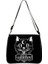YXBWITHC09CW Stili 20CMX24CM Sevimli Siyah Kedi Cadı Messenger Çanta Kadın Çanta Tuval Koltukaltı Omuz Çantaları Büyücülük Kafatası Kız Gotik Crossbody Çanta Hediye (Yurt Dışından) 1