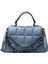 Mavi Stil Kadın Küçük Kare Çanta Tote Moda Yeni Pu Deri Kadın Çanta Kadın Tote Için Katı Lingge Omuz Crossbody Çanta (Yurt Dışından) 1