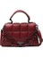 Bordo Tarzı Kadın Küçük Kare Çanta Tote Moda Yeni Pu Deri Kadın Çanta Kadın Tote Için Katı Lingge Omuz Crossbody Çanta (Yurt Dışından) 1
